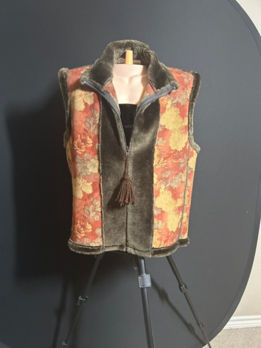 Tasha Polizzi For T.P. Saddle Blanket & Co. Women's Med Faux Suede Fur Vest